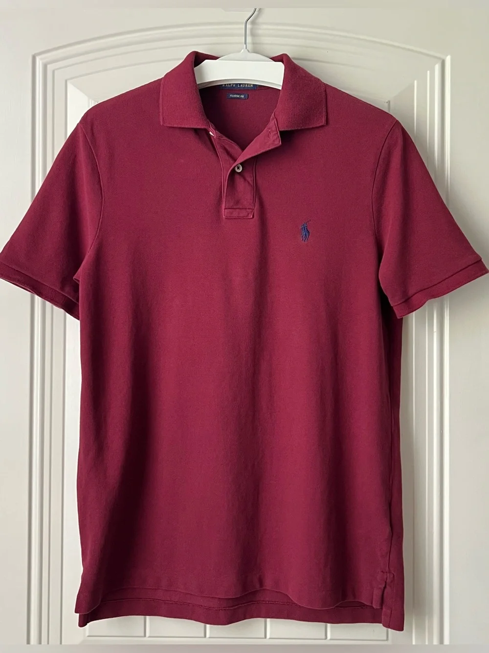 Polo Ralph Lauren Mesh Classic Fit Polo Shirt Burgundy Size S Pony Logo